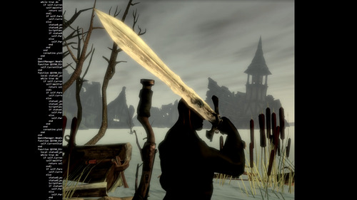 Скриншот поющего меча из Fable 2